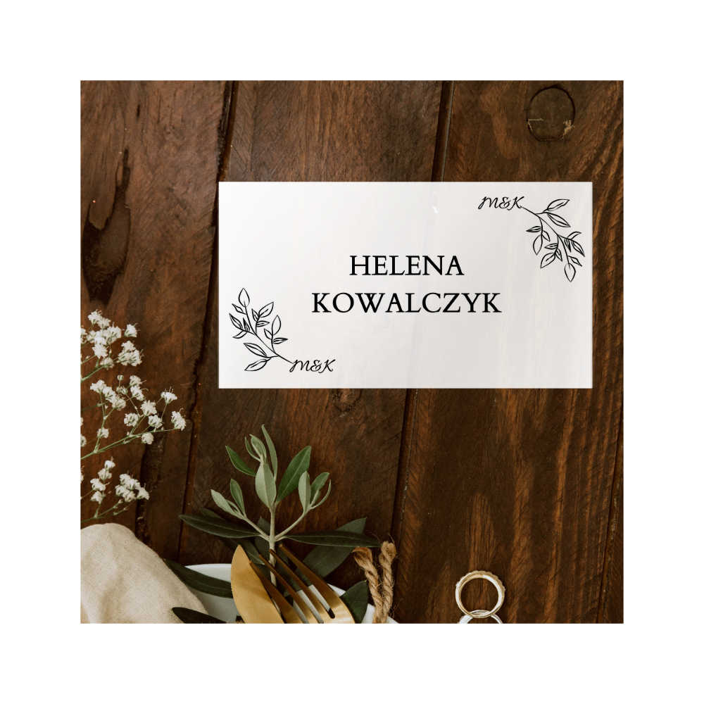 Winietki Ślubne Na Pleksie -...