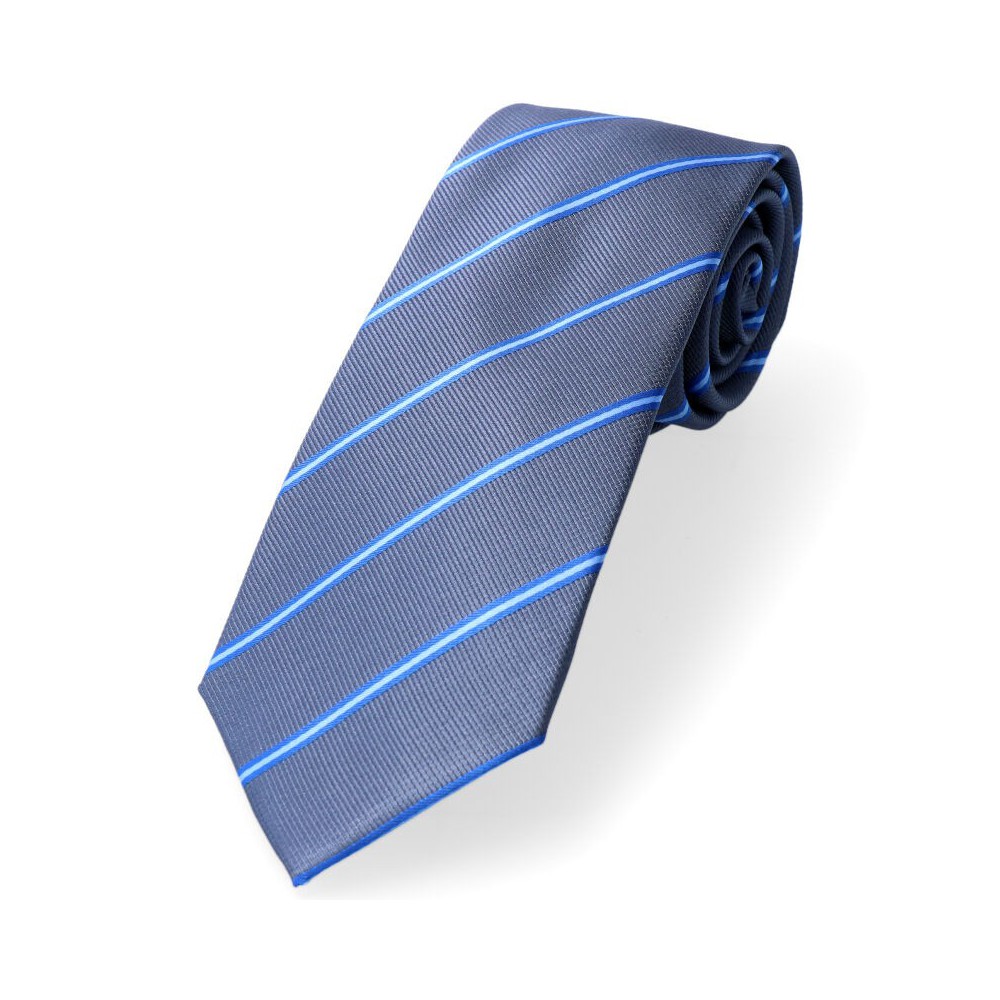 Krawat Granatowy Niebieskie Skośne...