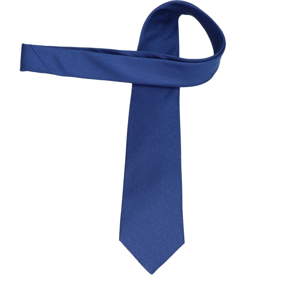 Krawat Jedwabny Niebieski Gładki Sangue