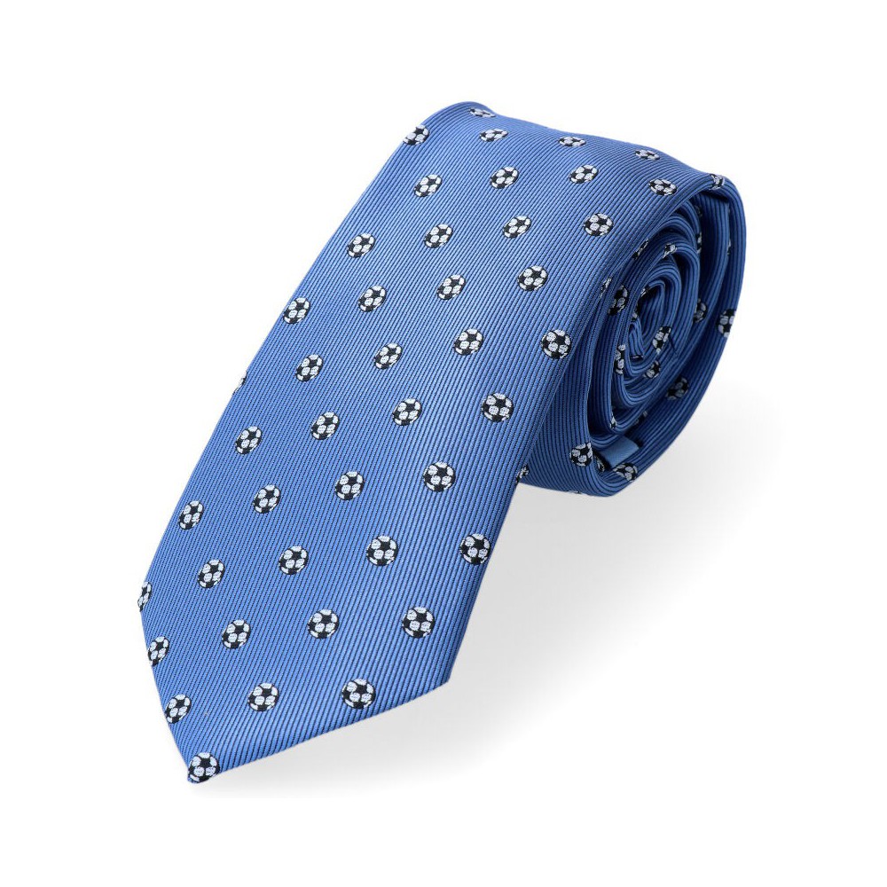 Krawat Niebieskie Tło Motyw Piłki Scopo