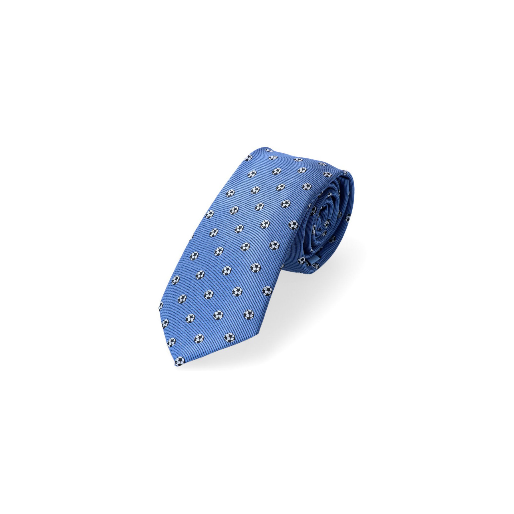 Krawat Niebieskie Tło Motyw Piłki Scopo