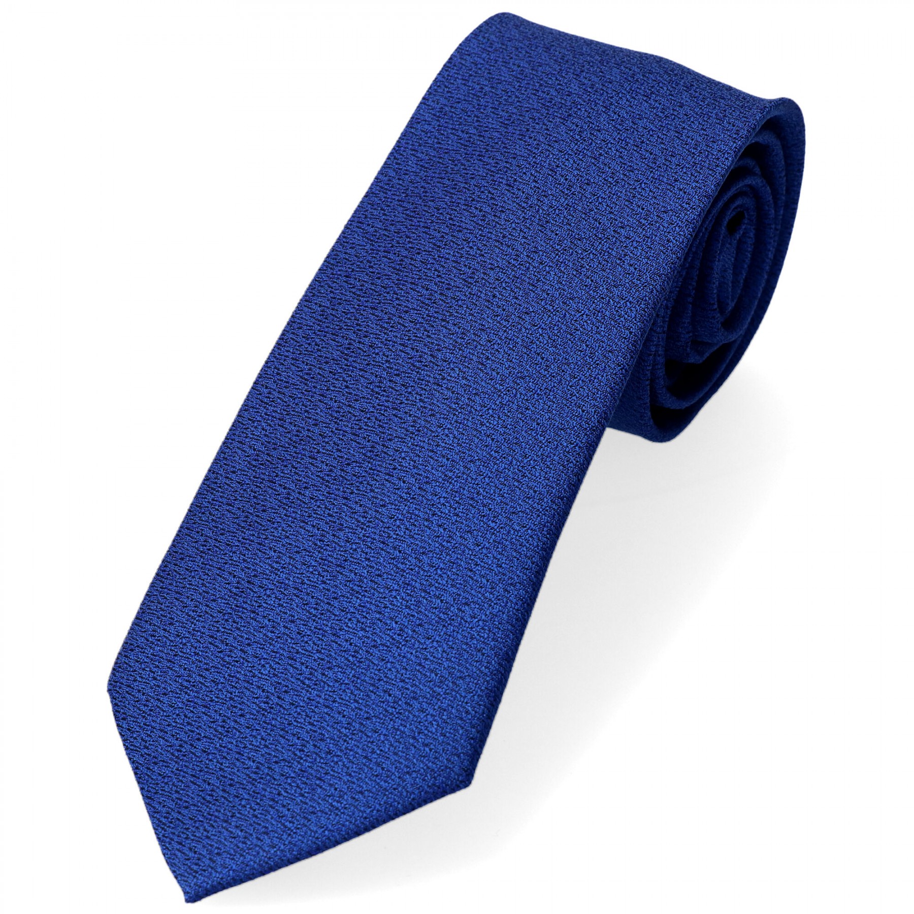 Krawat Jedwabny Niebieski Gładki Sangue