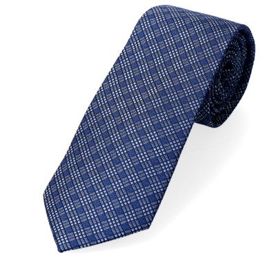 krawat jedwabny różne odcienie niebieskiego