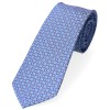 krawat jedwabny niebieski z różem