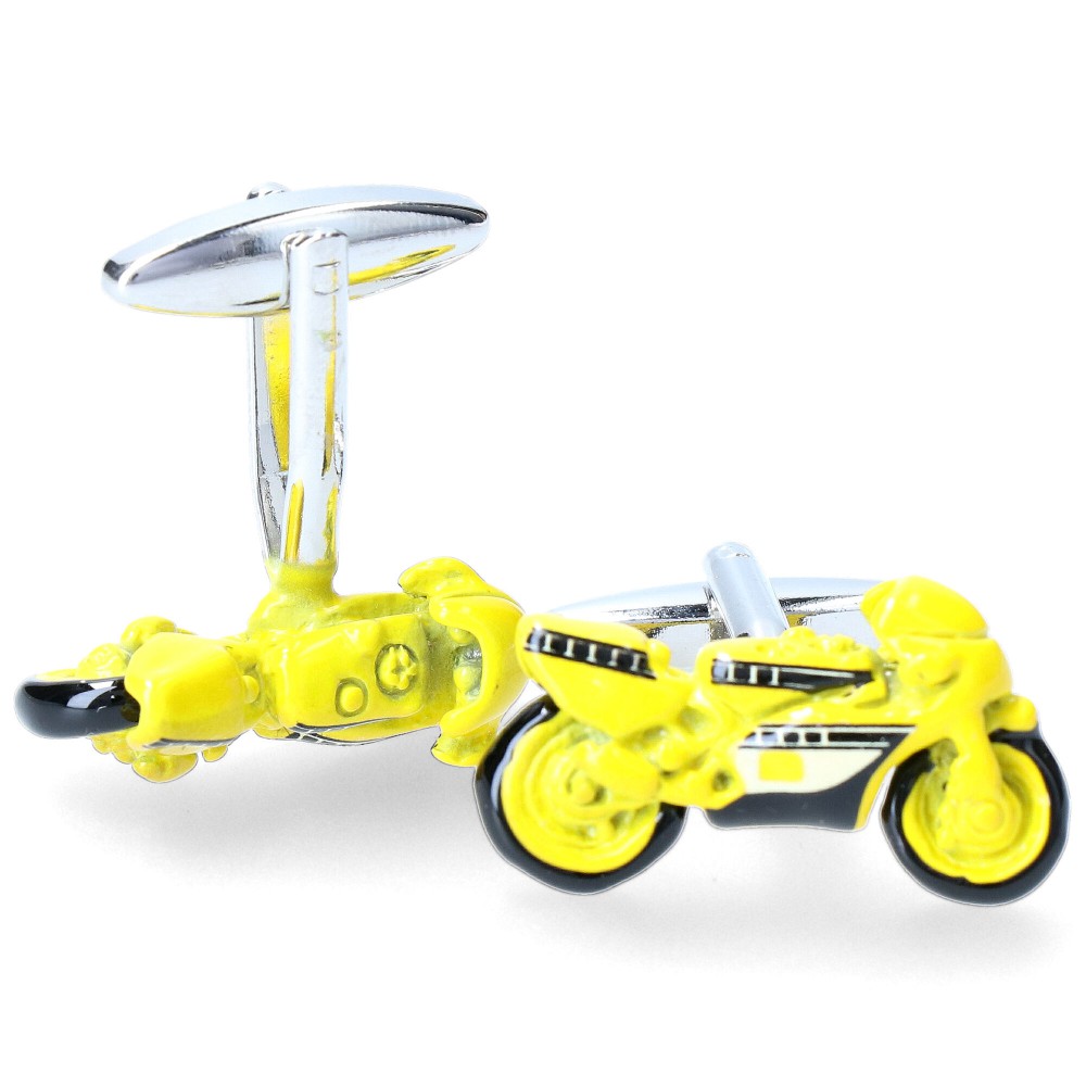 spinka ścigacz motocykl zółty