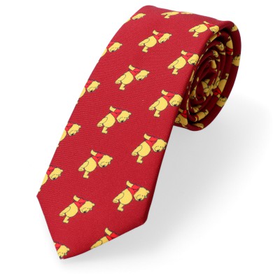 Krawat Czerwony Z Kubusiem Puchatkiem