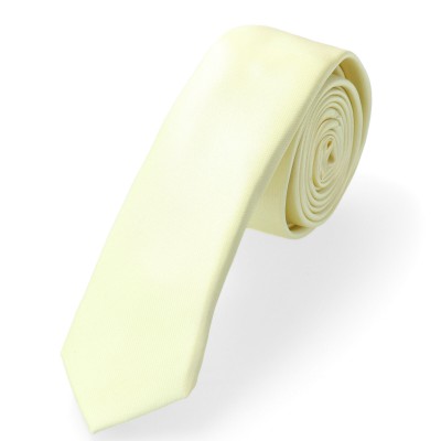 krawat jasno żółty wąski