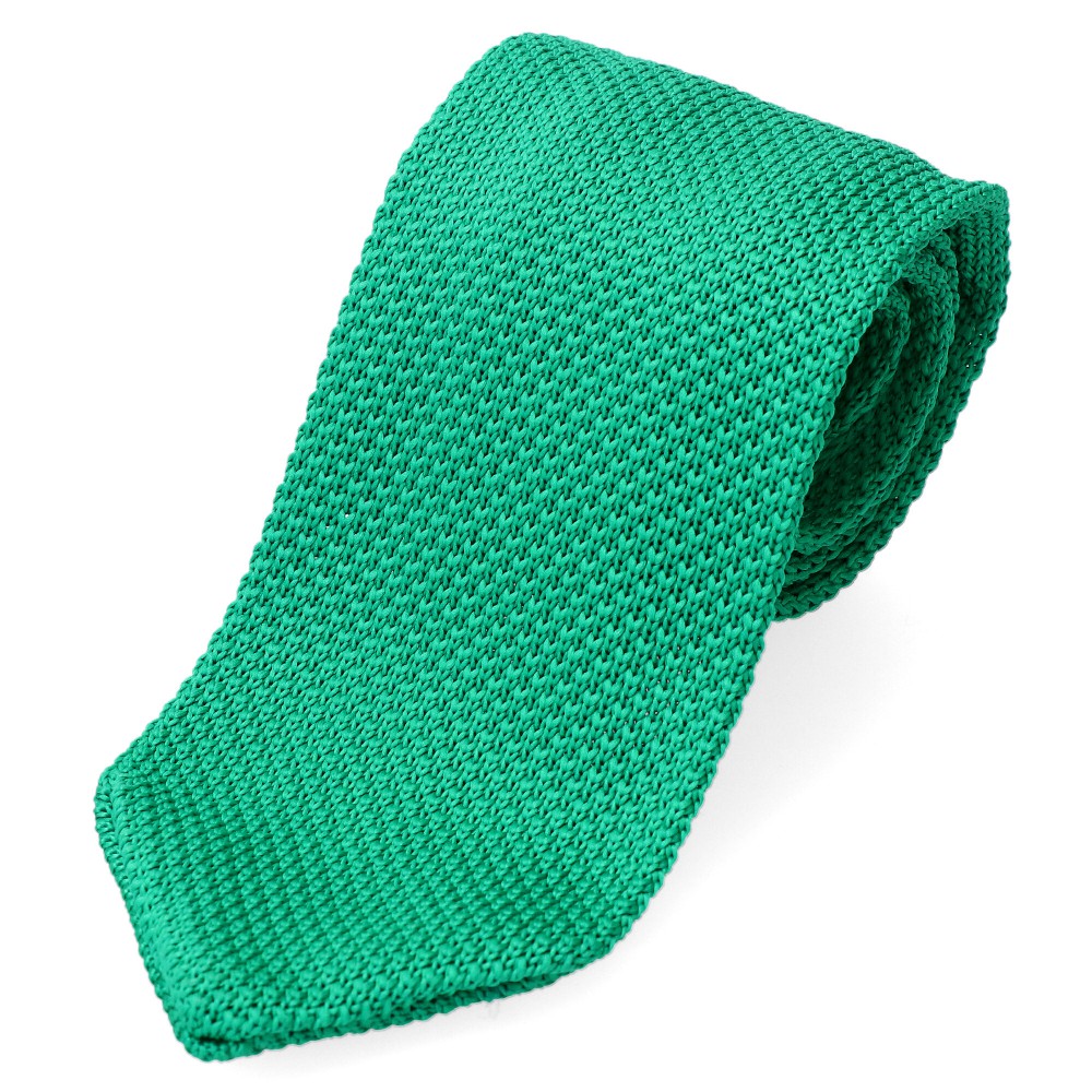 krawat dzianinowy zielony