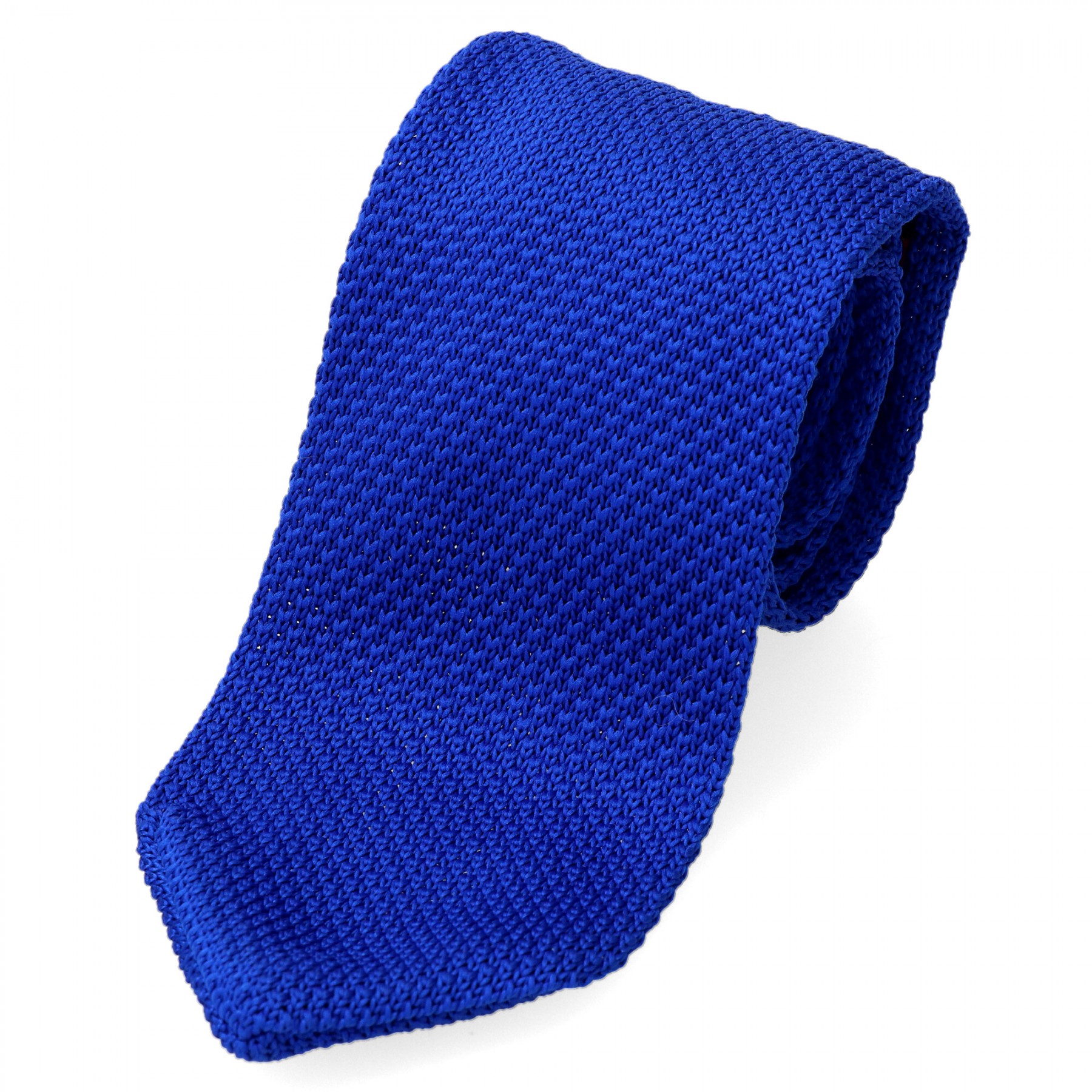 Krawat Knit- Krawat Z Dzianiny Gładki Chaber Fiordaliso