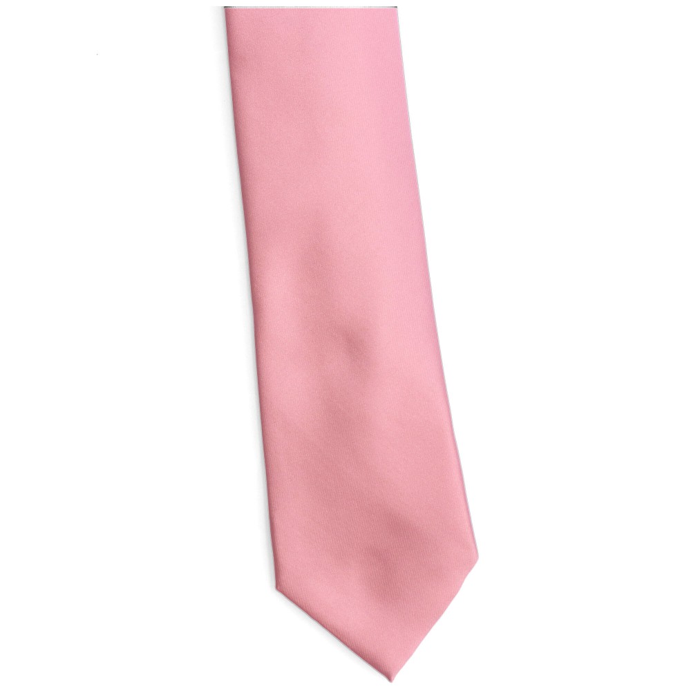 Krawat Szeroki-różowy-gładki