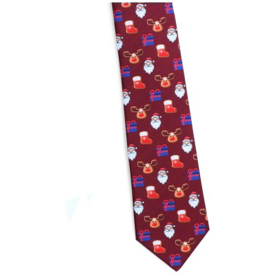 Krawat Szeroki-bordo-święta