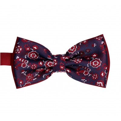Mucha Star Collection Bordowa Z Bordowo- Białym Kwiatuszkiem