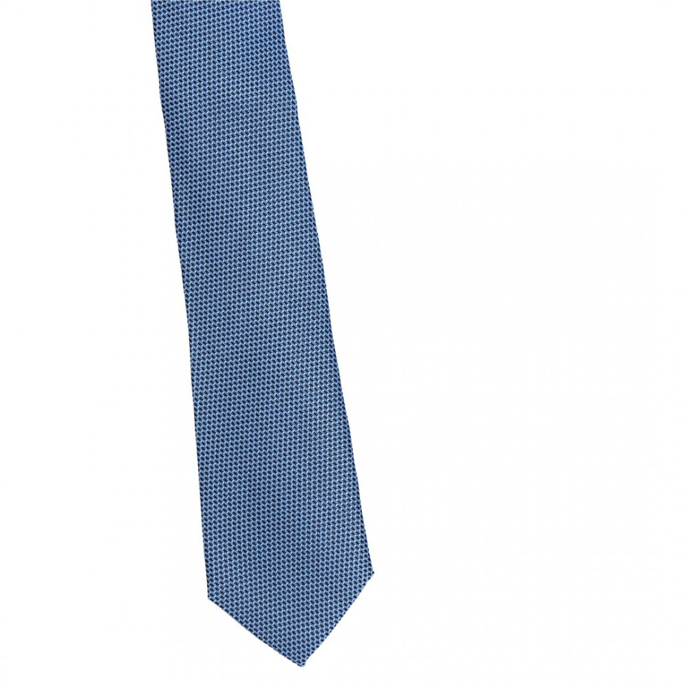 Krawat Jedwabny Błękit - Mikrowzór