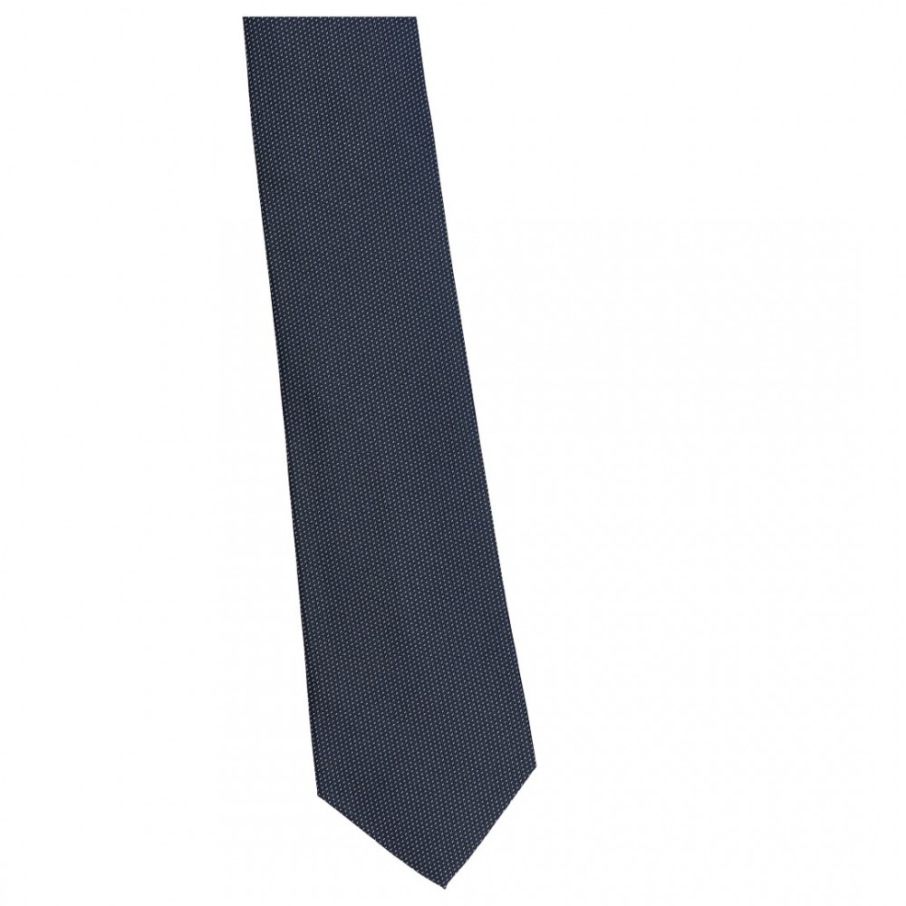 Krawat Jedwabny Czarny z Białym Kropkami