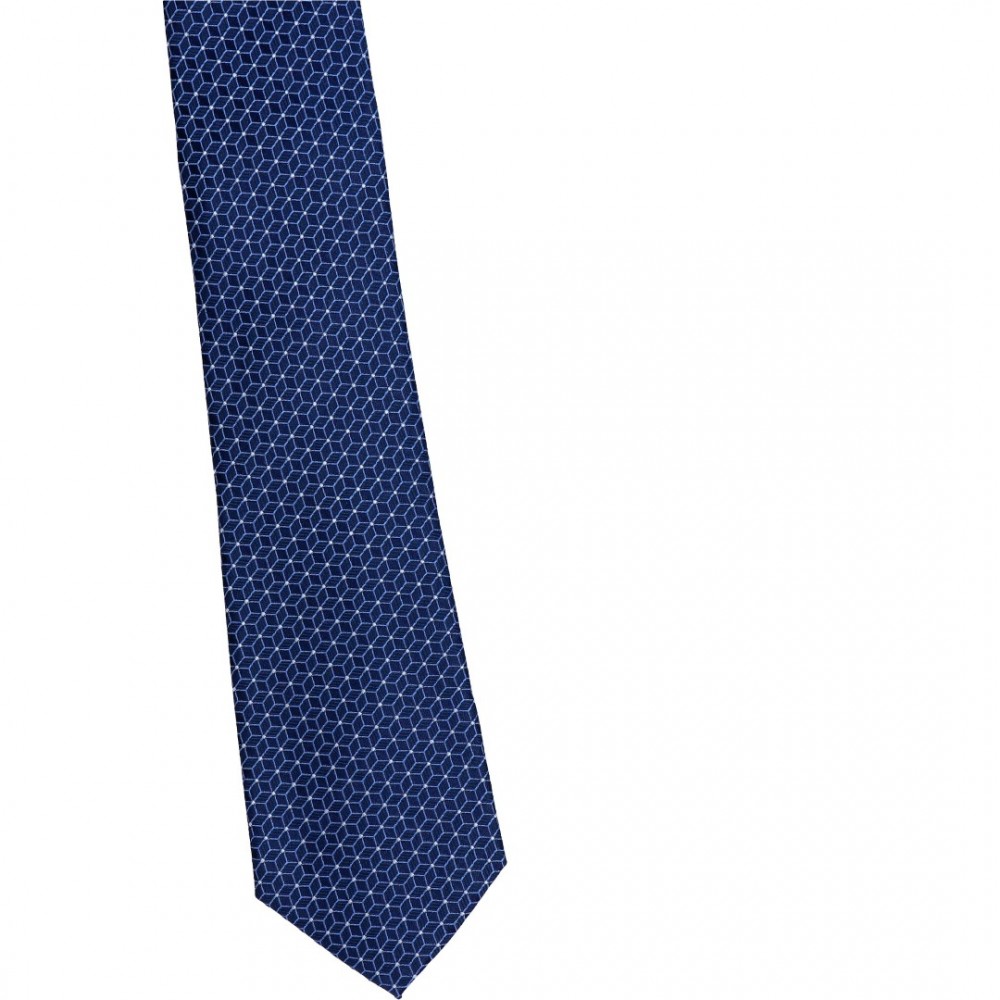 Krawat Jedwabny Niebieski z Błękitem