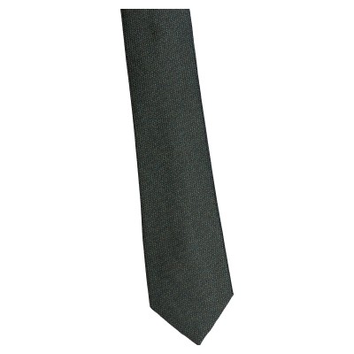 krawat wąski zielony ciemny  - mikrowzór