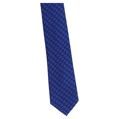 krawat szeroki niebieski we wzorek błękitny