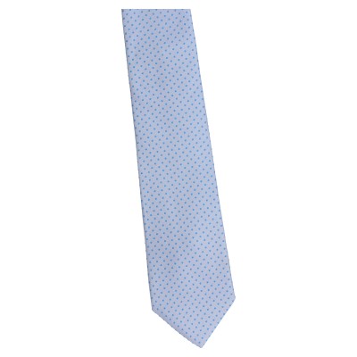 krawat szeroki szary w niebieskie kropeczki