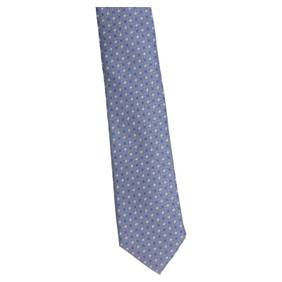 krawat szeroki stalowy w niebieskie i szare punkciki