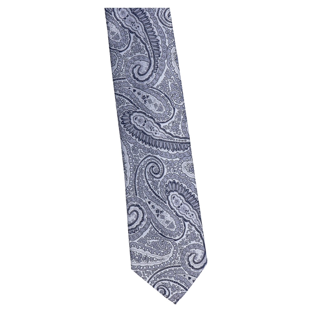 krawat szeroki stalowy - paisley