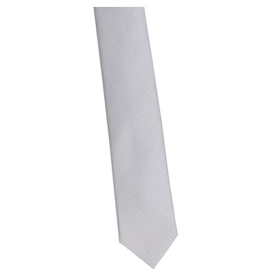 krawat wąski srebrny -...