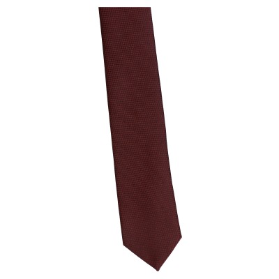 krawat wąski brązowy -...