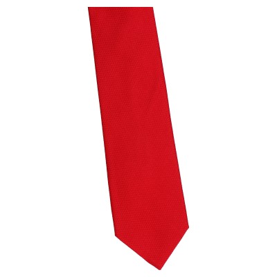 krawat szeroki czerwony - delikatny mikrowzór