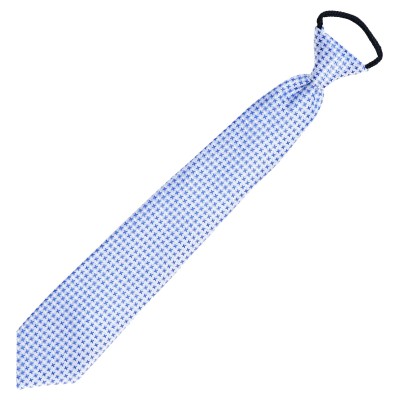 Krawat dziecięcy błękitny w chabrowe krzyżyki