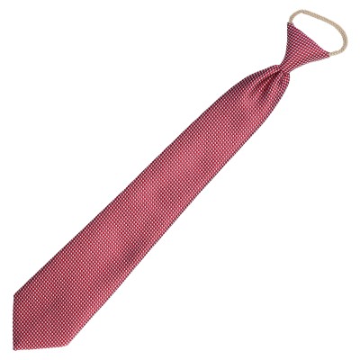 Krawat dziecięcy czerwony w szare kropeczki