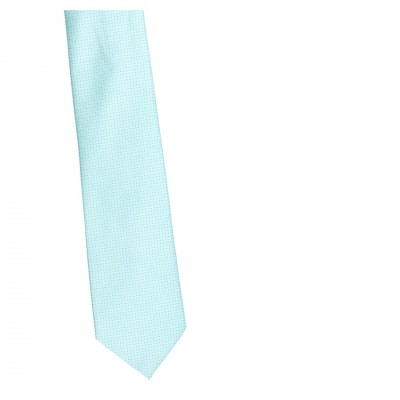 Krawat Szeroki Zielony Jasny - Brązowe Kropeczki