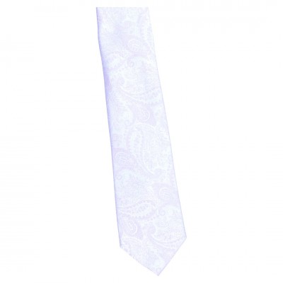 Krawat Szeroki Różowy - Paisley
