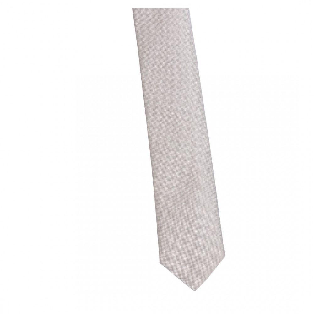 Krawat Wąski - Beżowy Mikrowzór