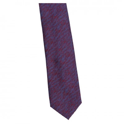 Krawat Szeroki Bordowy Z Błękitem Mozaika - Antonio