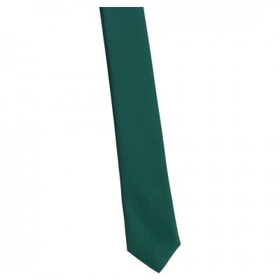 Krawat Wąski Zielony Ciemny